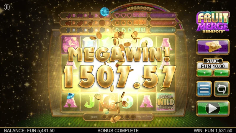 Fruit Merge Megapots - velká výhra v kole